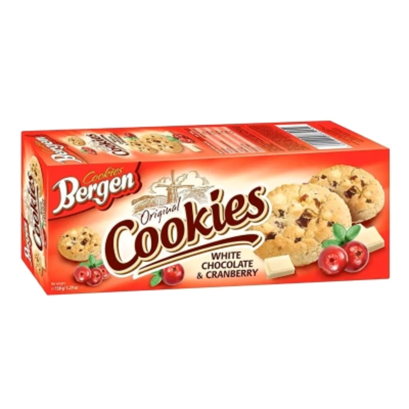 Bergen White Chocolate & Cranberry Cookies 130G